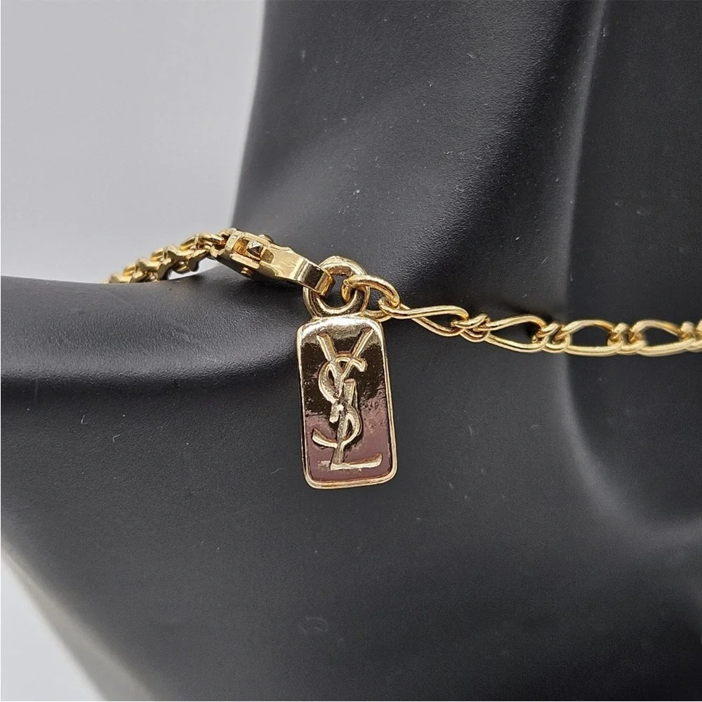 Yves Saint Laurent Gold Geometric Necklace - Picture 6 of 12